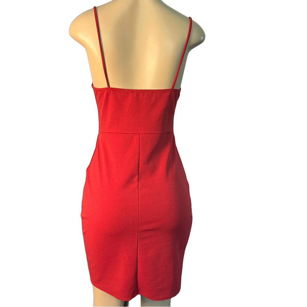 Lulus, Burnt Orange Spaghetti Strap Dress Size L - Picture 5 of 8